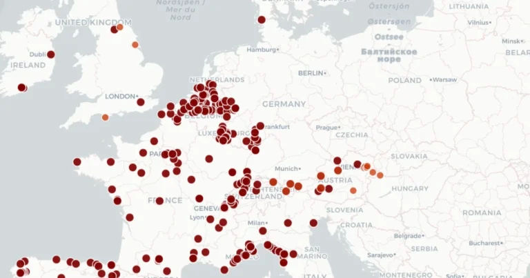 Asian hornet confirmed sightings across Europe, including Ireland, UK, Belgium, France and spreading into central Europe